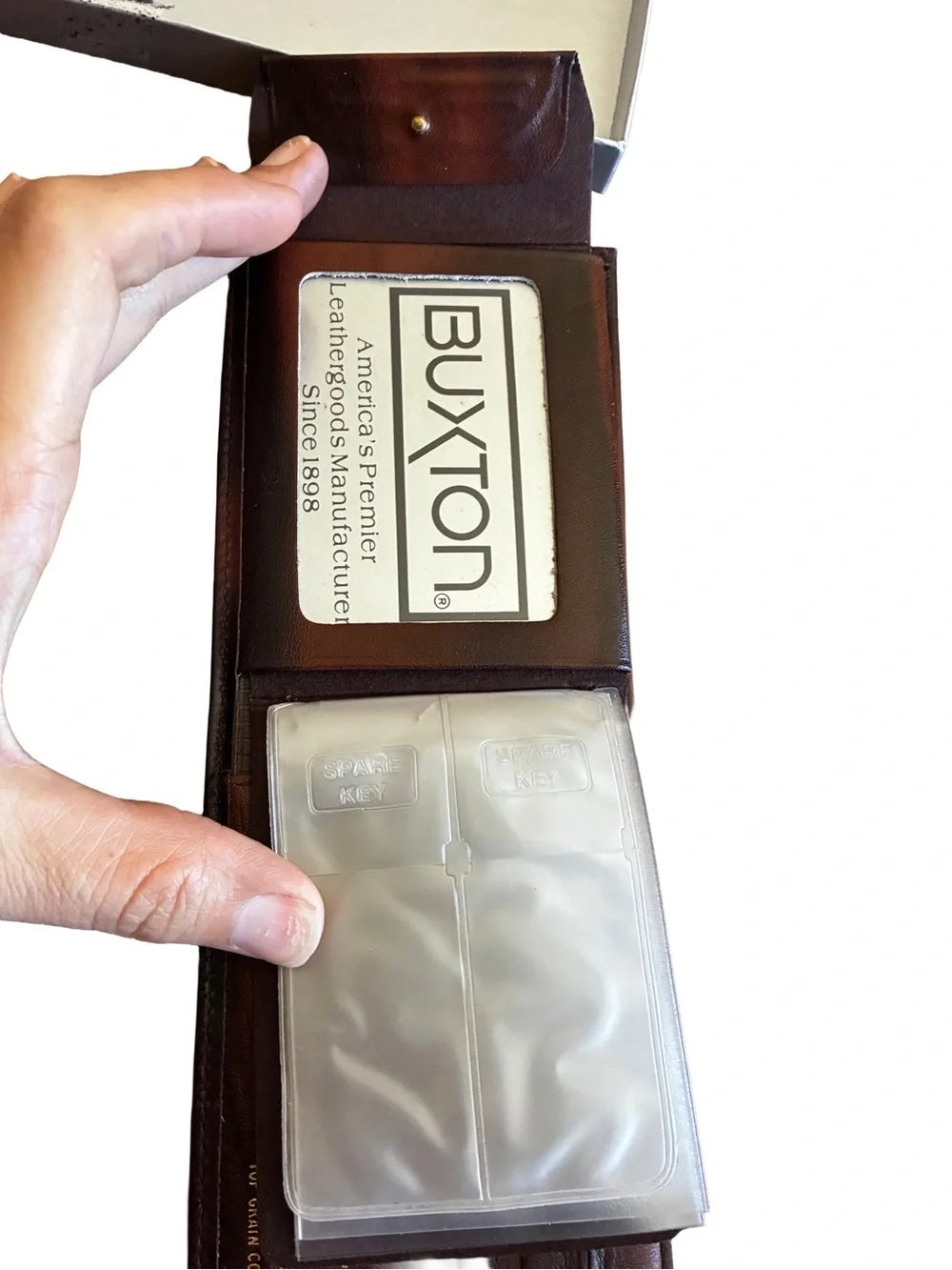 Vintage Buxton Genuine Leather Bifold Wallet NOS in Box - Personalized ERNIE